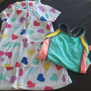 Girls swimsuits and cover-up